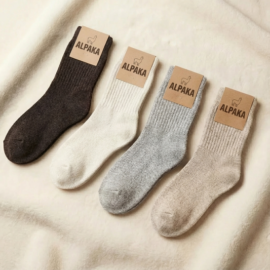 Doğal Alpaka Yünü Kış Çorabı