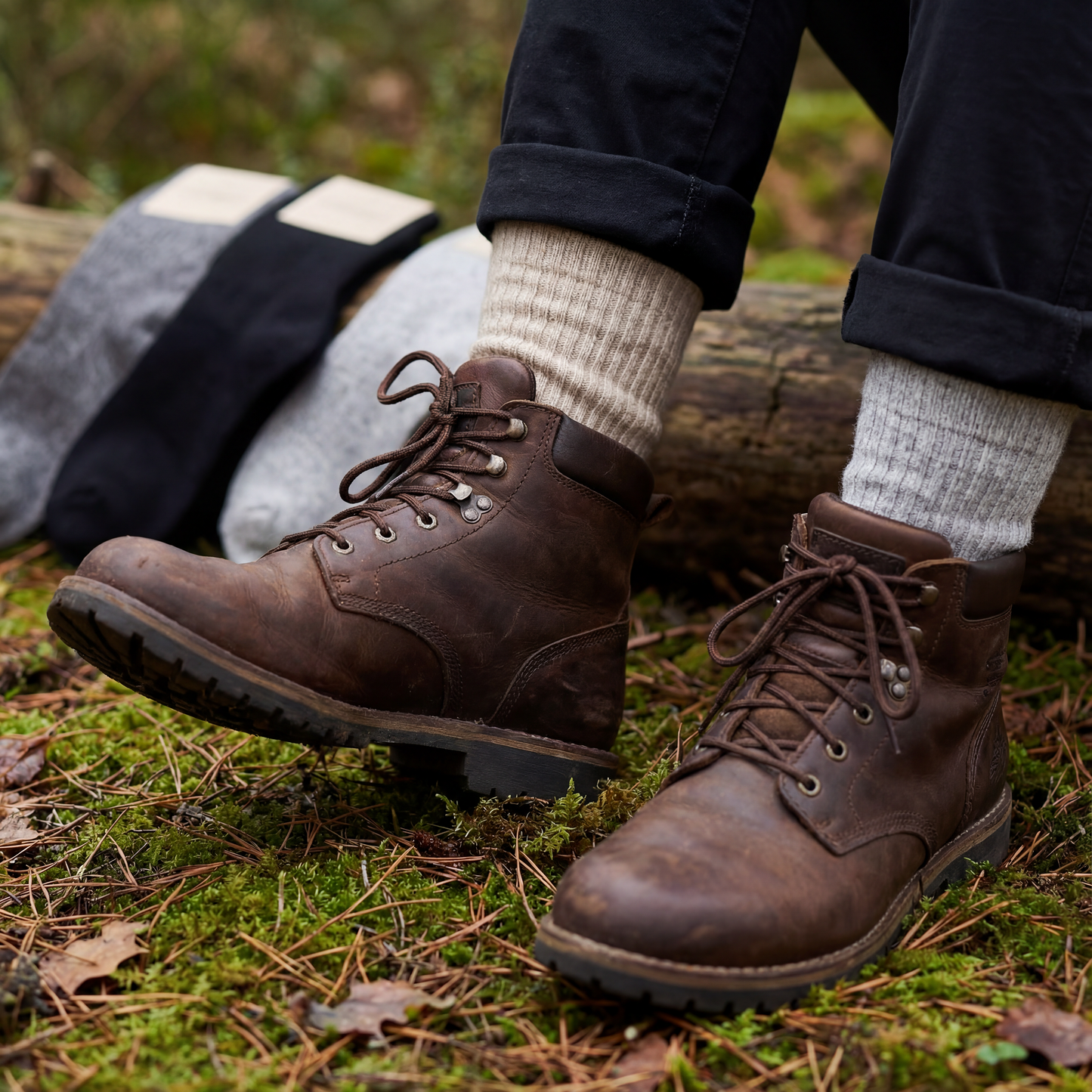 Doğal Alpaka Yünü Kış Çorabı